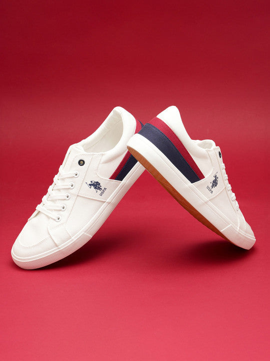 U.S. Polo Assn. Men White Clarkin Sneakers