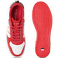 Men Reggie Red Retro Court Sneakers