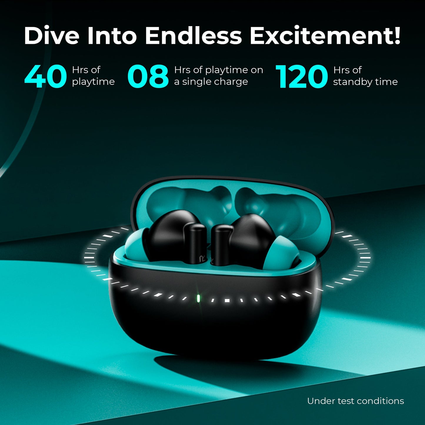 TRIGGR Ultrabuds N1 Neo with ENC, 40Hr Playback, 13mm Drivers, Rich Bass, Fast Charging Bluetooth Headset