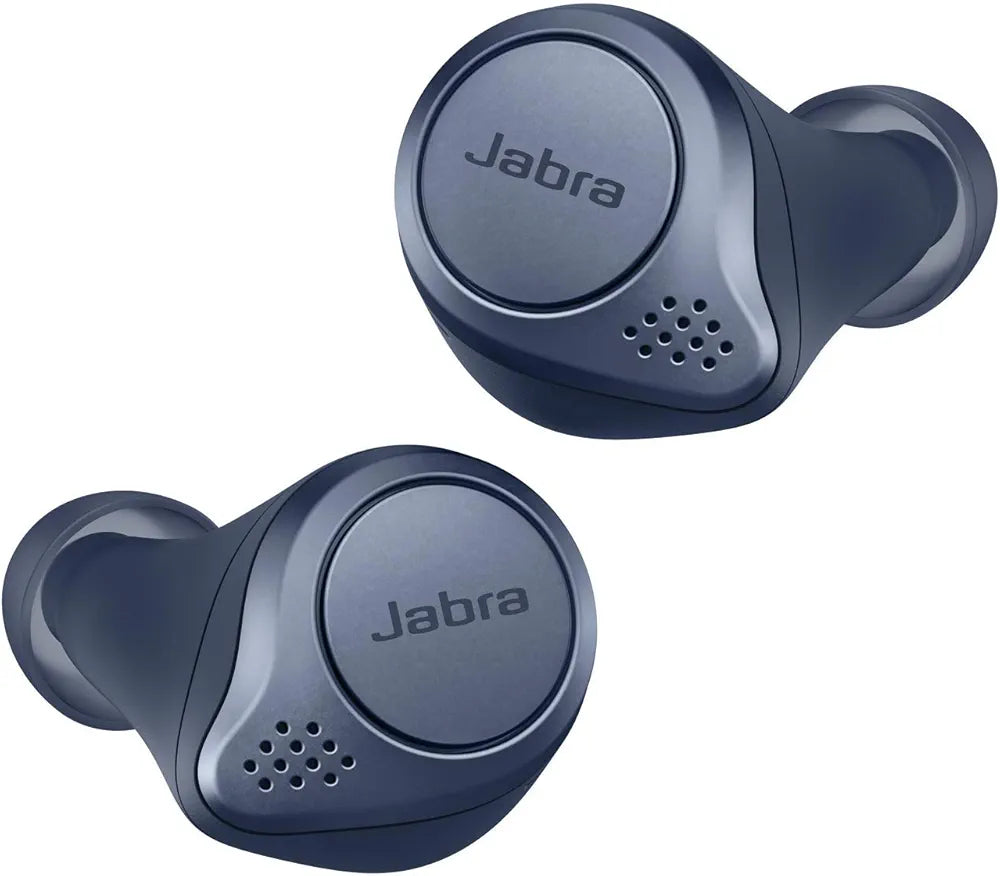 Jabra Elite Active 75t Earbuds - Active Noise Cancelling Wireless Sports Earbuds with Long Battery Life - in Ear True Wireless Sports Earphones for Calls and Music - Navy