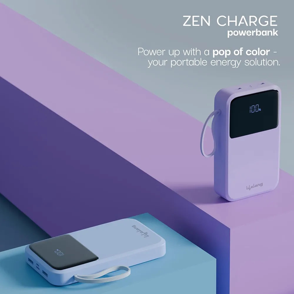 Lifelong Electronics 10000mAh 22.5W Fast Charging Power Bank | 3 Inputs  | 6 Outputs  | QC 3.0 Powerbank