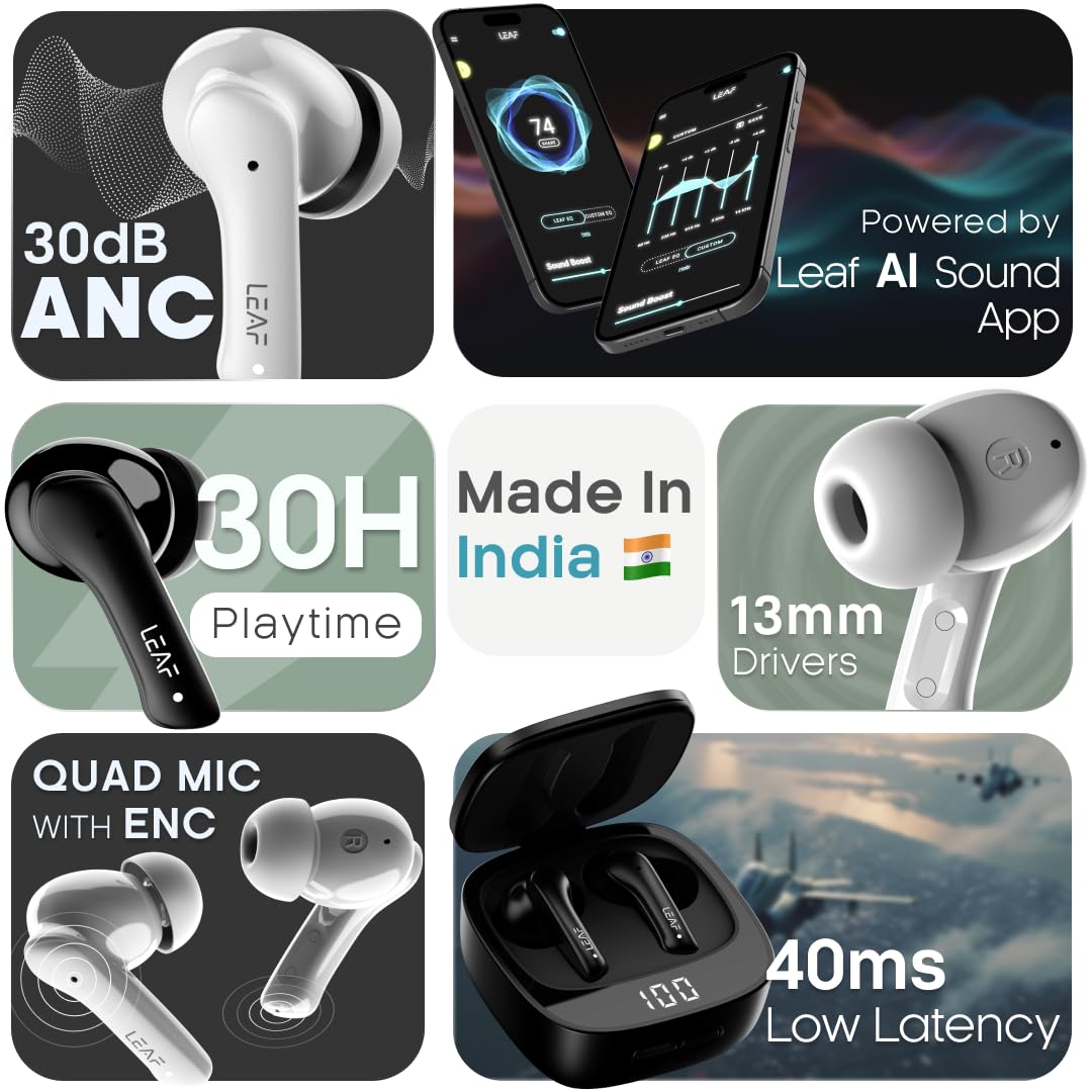 Leaf Buds X614 True Wireless ANC in Ear Earbuds