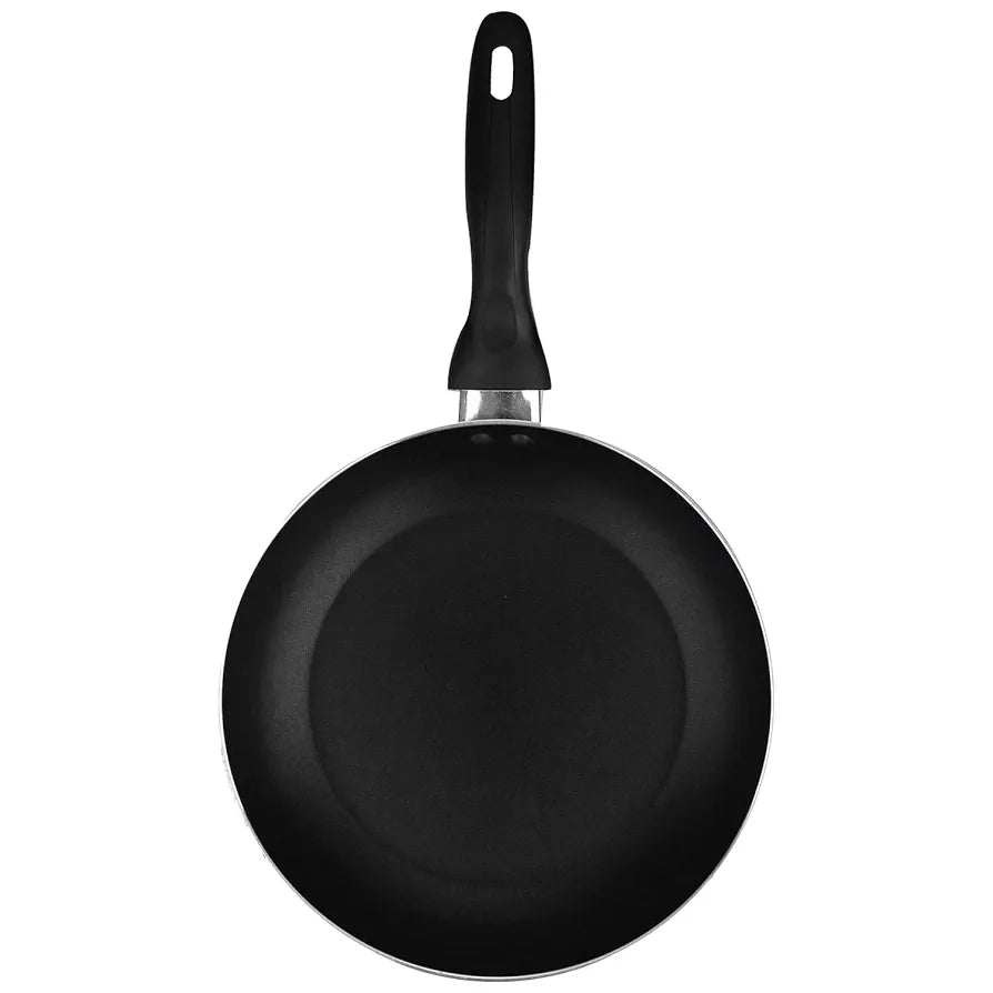 Wellberg Essential Press Aluminium Non Stick Fry Pan, 24 cm, Red