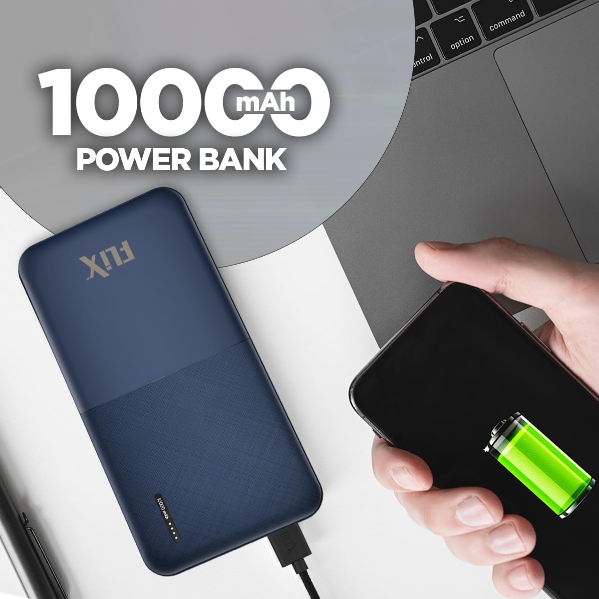 FLiX New Launch PowerXtreme 10,000mAh 12W Slim Power Bank