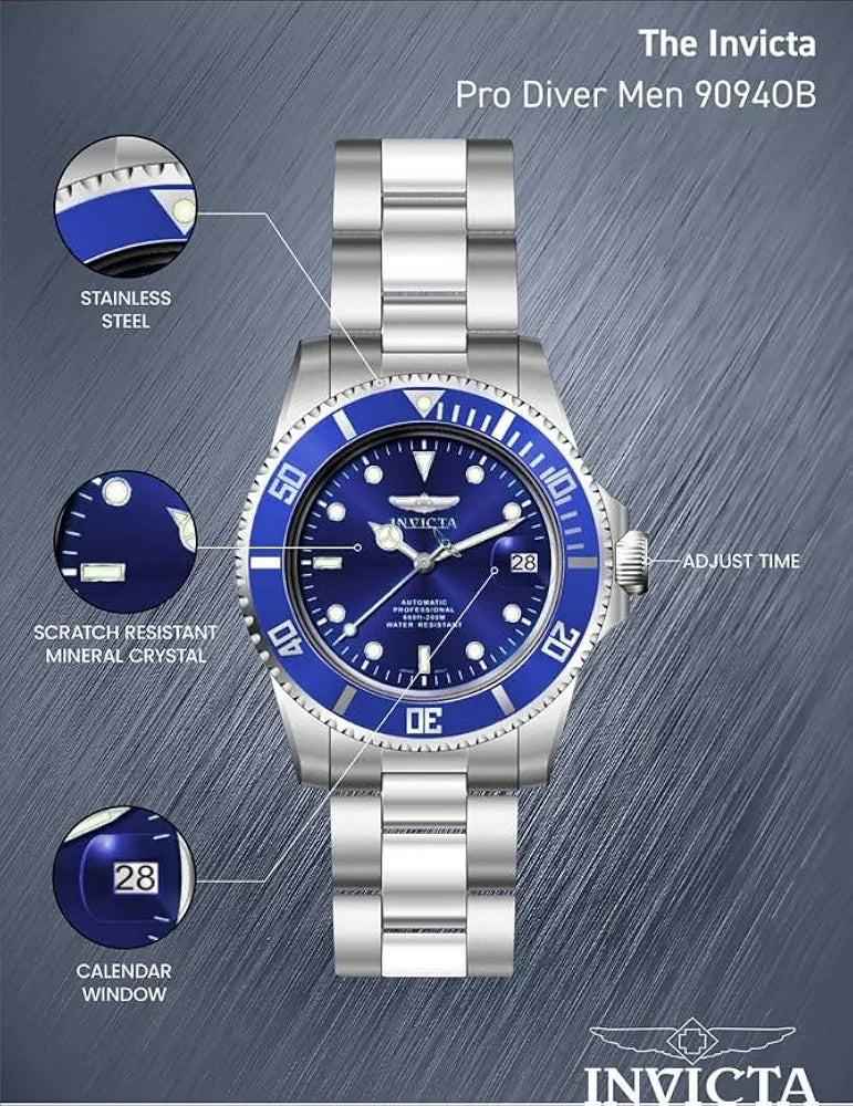 Invicta Pro-Diver Analog Blue Dial Men's Watch-9094OB