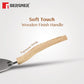 BERGNER Earth Black Non-Stick 26 cm Concave Tawa, Wooden Finish Soft Touch Handle, 3mm Thickness, Consumes Less Oil, Even Heat Distribution, White Marble Splatter, Induction Bottom and Gas Ready