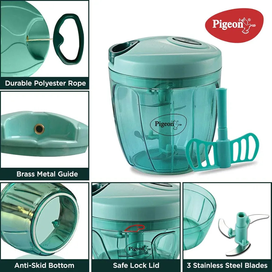 Pigeon Handy Chopper with 5 Stainless Steel Blades and 1 Plastic Whisker 