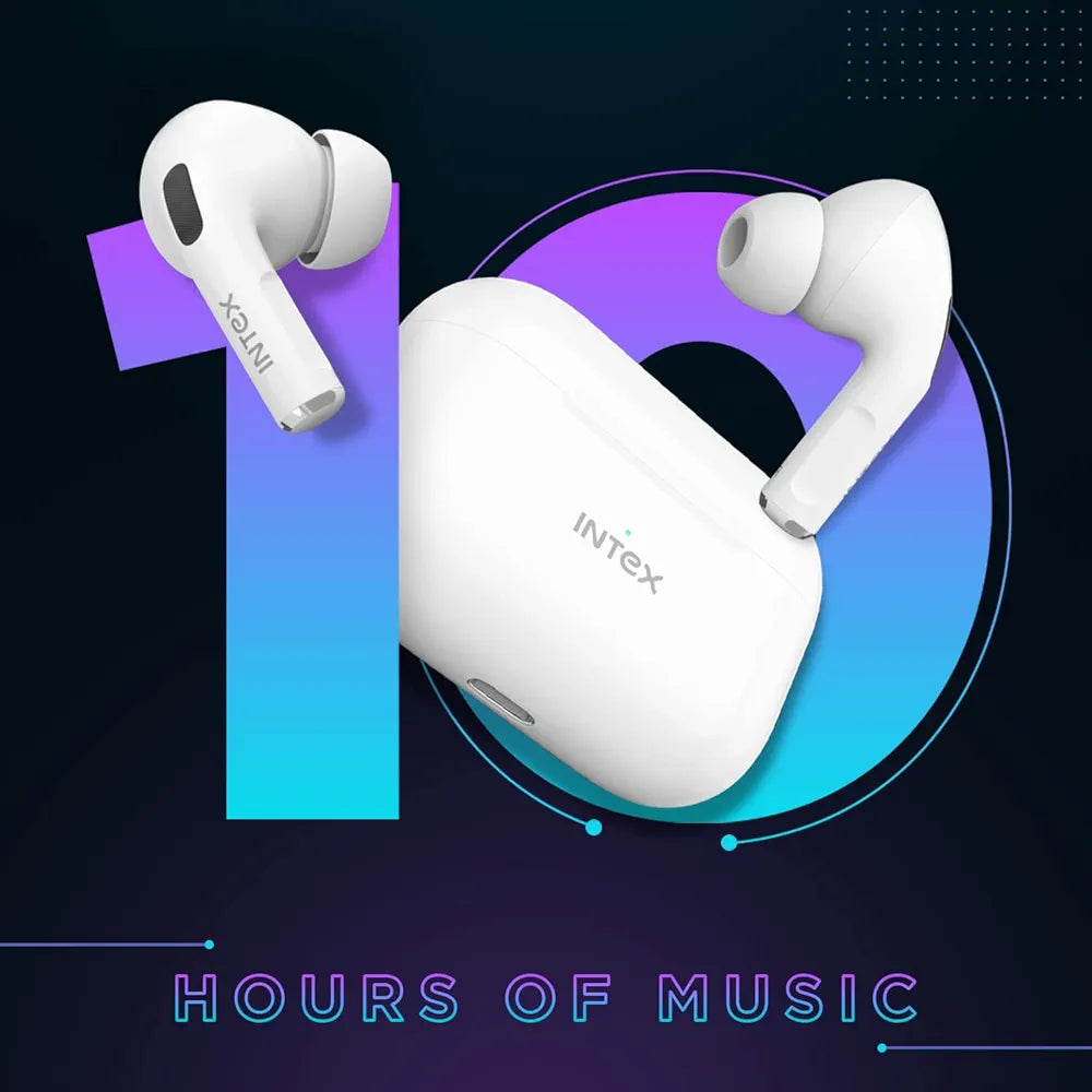 Intex Air Studs Alpha Bluetooth Truly Wireless in Ear with Up to 18H Playtime, IPX5 Extremely Loud Sound, Water Resistant, ASAP Wireless Charge, Premium Look with Super Glossy Finish 