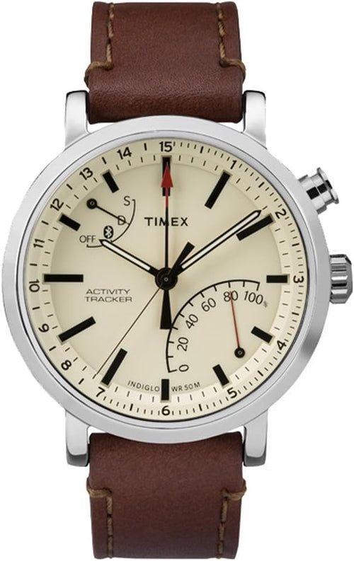 Timex Unisex TW2P92400 Metropolitan+ Brown Stitched Leather Strap Watch