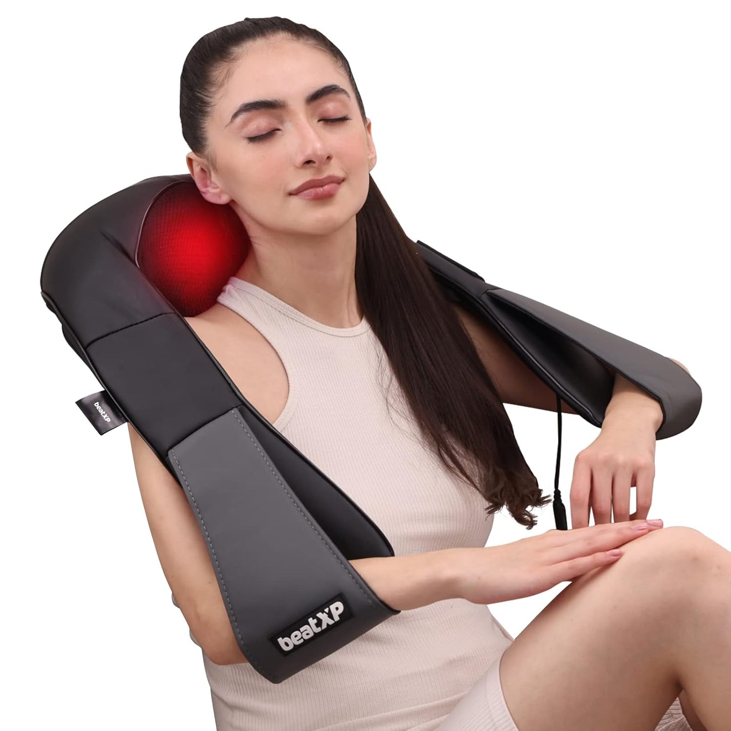 beatXP Deep Heal Shiatsu Massager with Infrared Heat Therapy | Full Body Massager