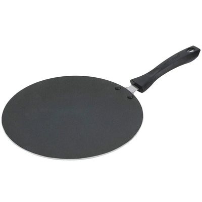 Wellberg Essential Press Aluminium Non-Stick Concave Tawa,28cm,Red