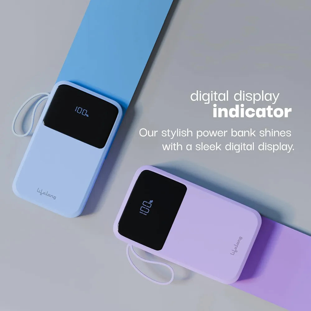 Lifelong Electronics 10000mAh 22.5W Fast Charging Power Bank | 3 Inputs  | 6 Outputs  | QC 3.0 Powerbank