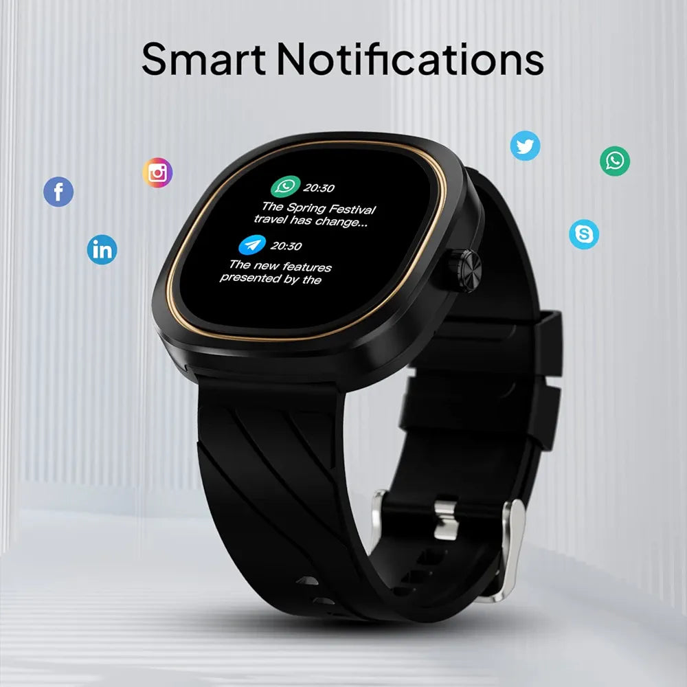 Fire-Boltt Collide 1.32" Display Smartwatch, Bluetooth Calling with Body Shielding Metal Paint, Single BT Connection, BT 2.0 Ultra Low Power Consumption, SpO2 