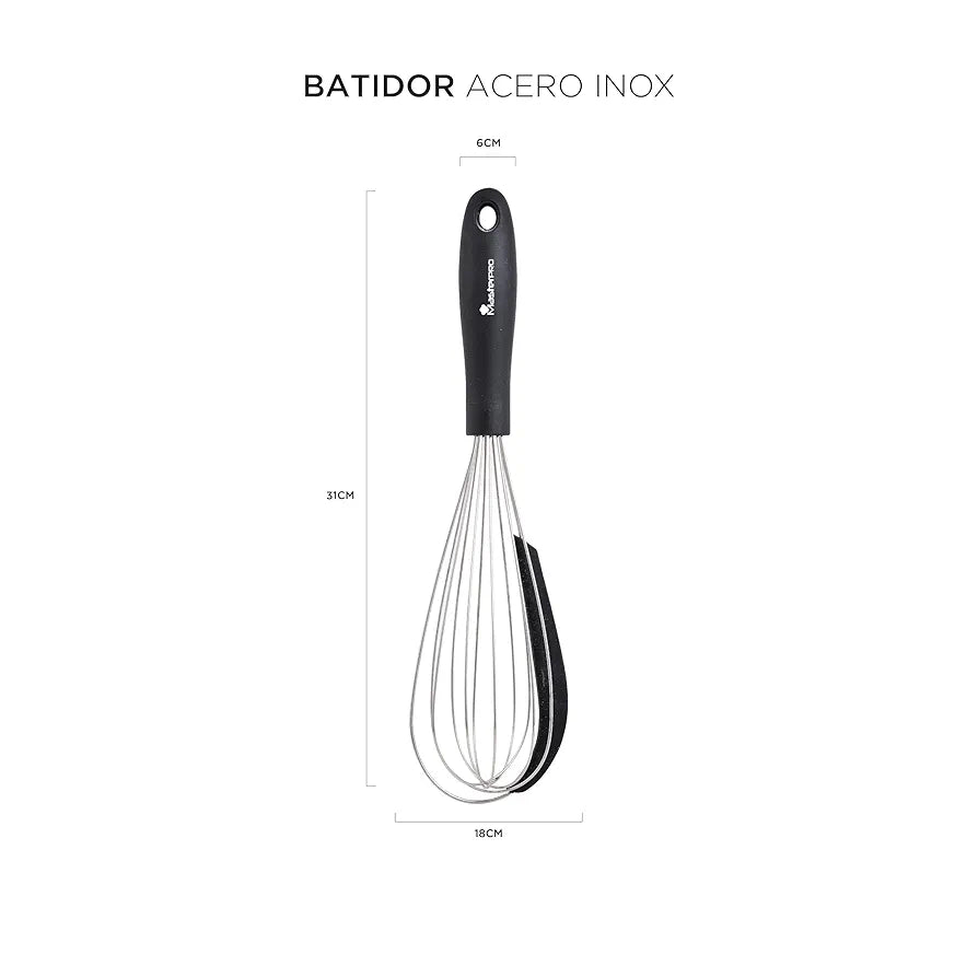 BERGNER Master Pro 2-in-1 Stainless Steel Balloon Whisk for Kitchen 