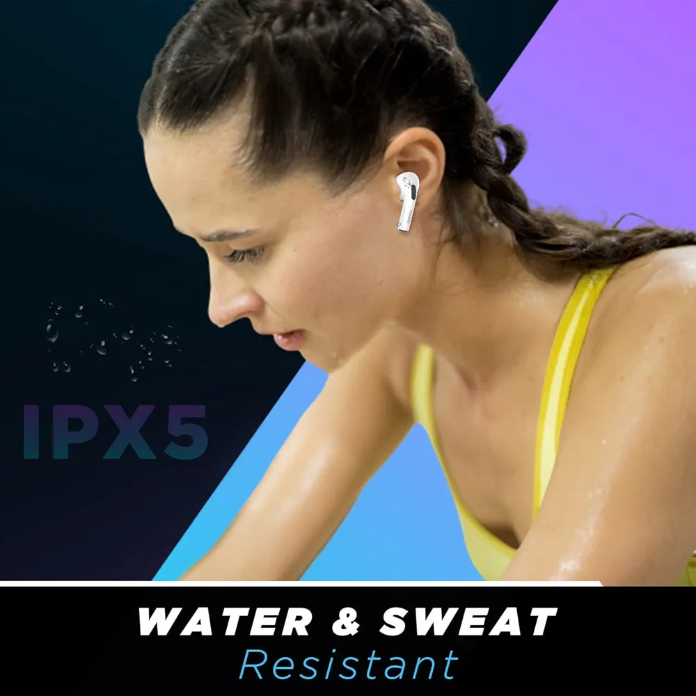 Intex Air Studs Alpha Bluetooth Truly Wireless in Ear with Up to 18H Playtime, IPX5 Extremely Loud Sound, Water Resistant, ASAP Wireless Charge, Premium Look with Super Glossy Finish 