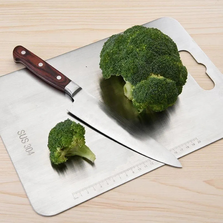 Chefdeck Stainless Steel Multipurpose Chopping and Cutting Board for Kitchen, Vegetables & Meat Cutting, Fruit Cutter, Heavy Durable Easy to Clean Chopping and Cutting Board