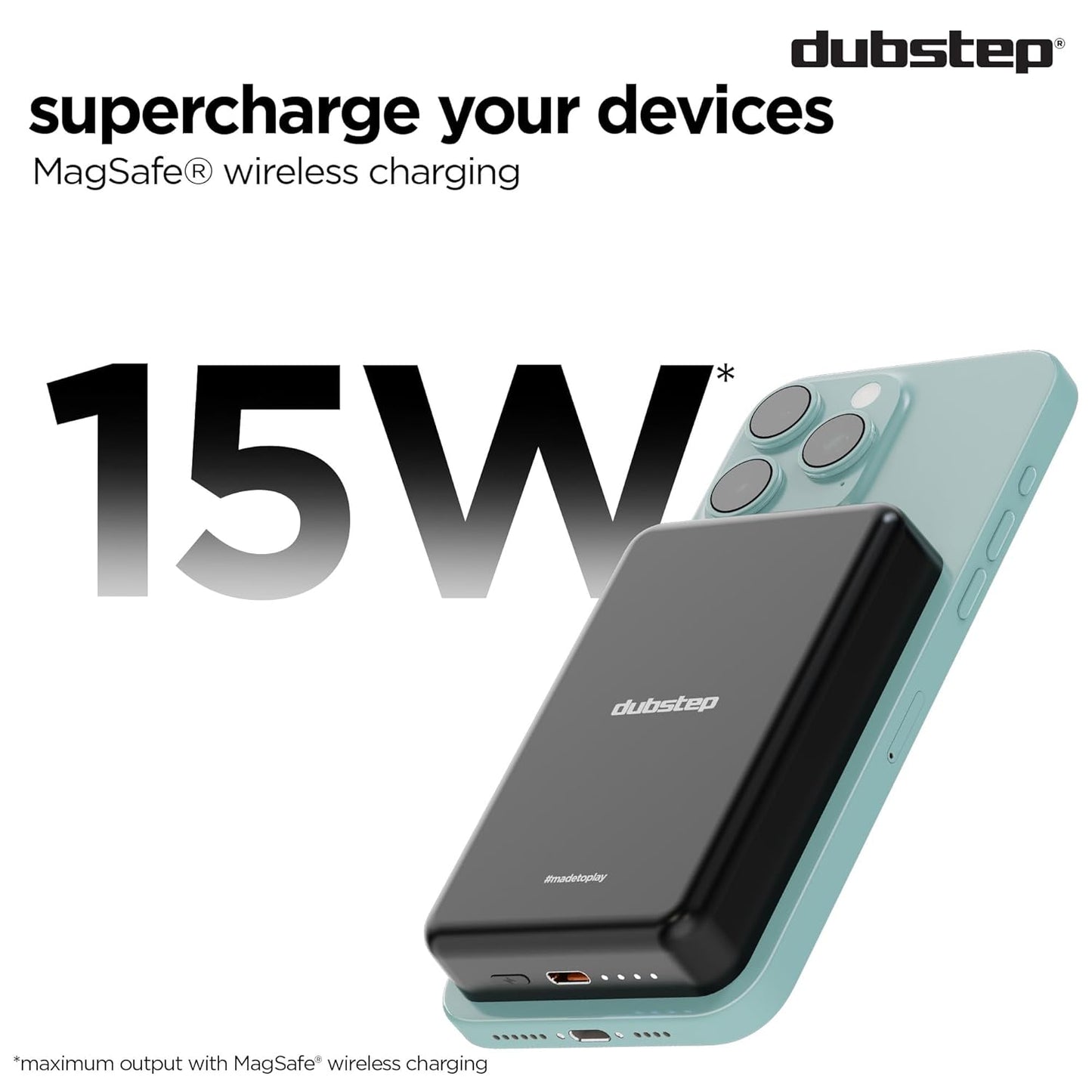 Dubstep Powerblitz X1 10,000 mAh 20W 12W Fast Charging Wired & Wireless