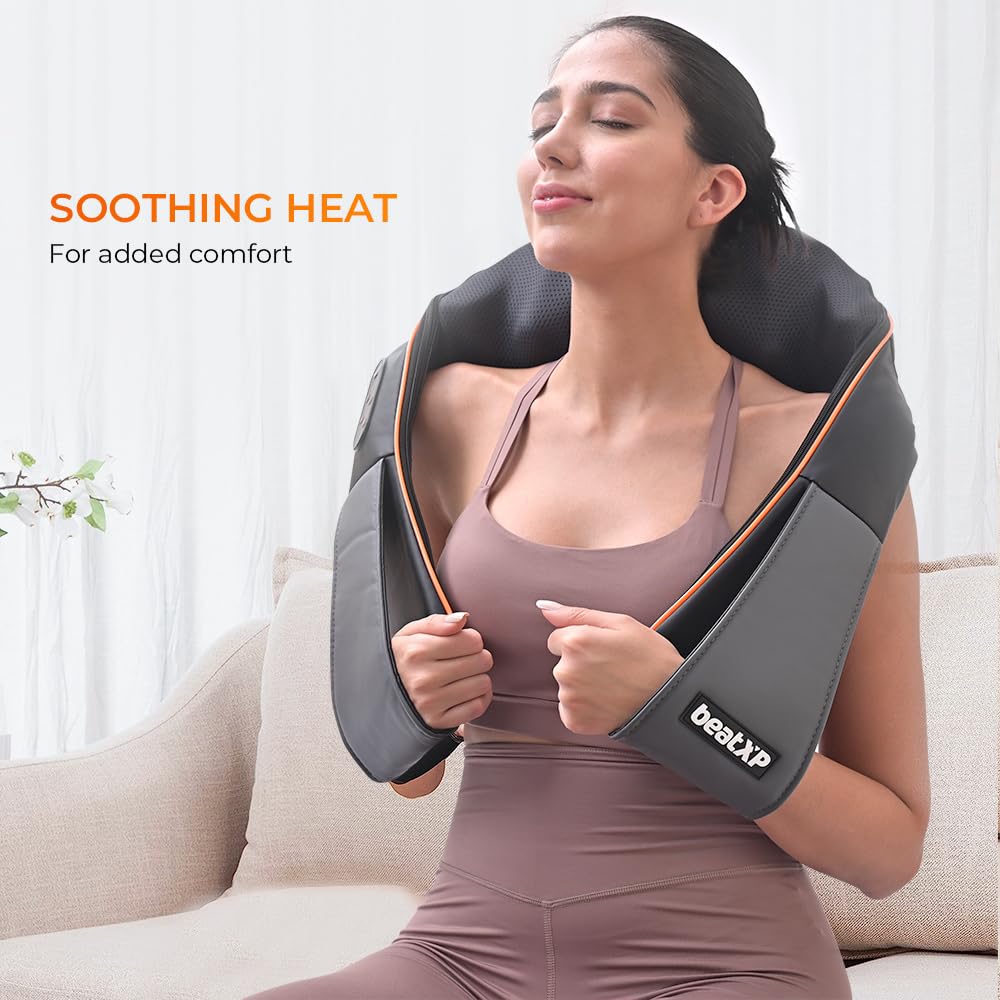 beatXP GlideHeal Shiatsu Massager with Infrared Heat Therapy | Full Body Massager