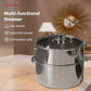 Lifelong 2-Tier Steamer/Momo/Modak Maker | Induction Compitable with Glass Lid & Riveted Handles | 20 cm Stainless Steel Multi-Purpose Cooking Steamer 