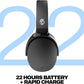 Skullcandy Hesh ANC Smartchoice Active Noise Cancelling Wireless Headphones with 40mm Drivers, 22Hr Playtime + Rapid Charge, Flat-Folding and Collapsible,Light Weight,Work with Android and iOS- Black