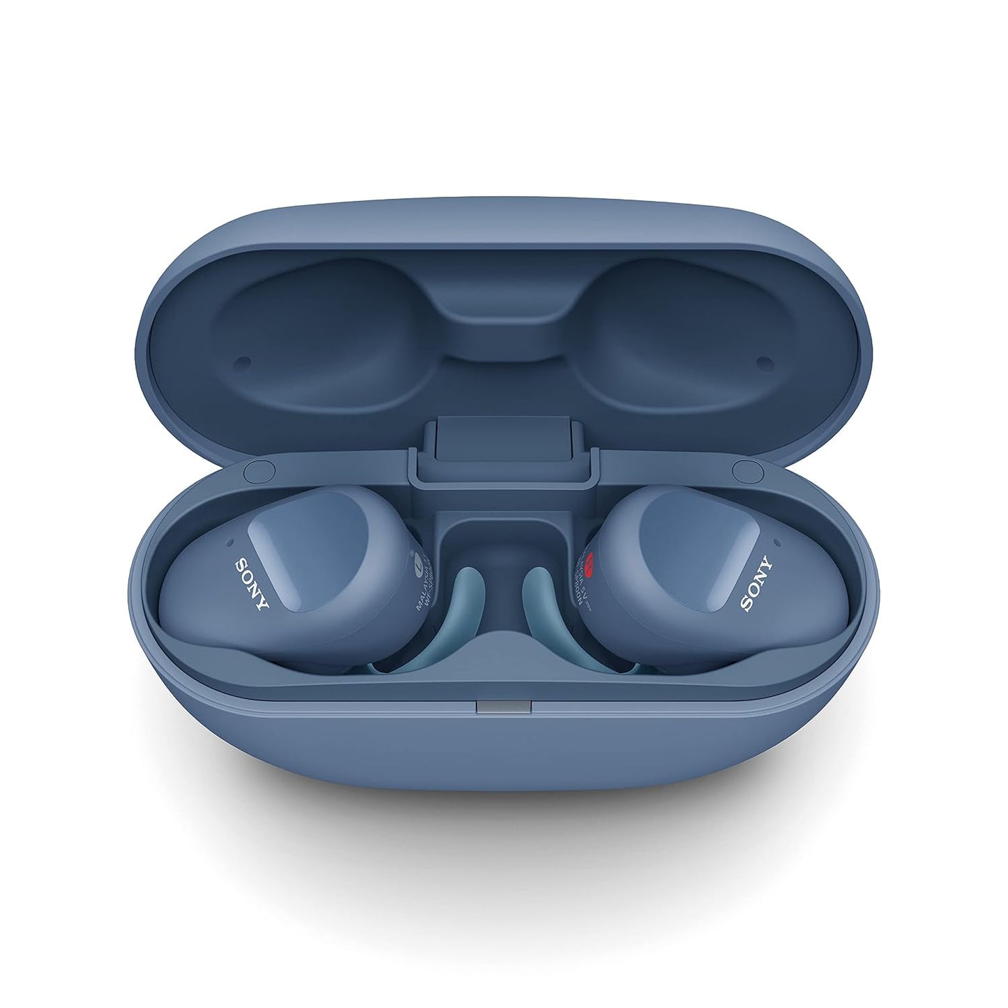 SONY WF-SP800N With 26 Hours Battery Life Active noise cancellation enabled Bluetooth Headset (Blue, True Wireless)