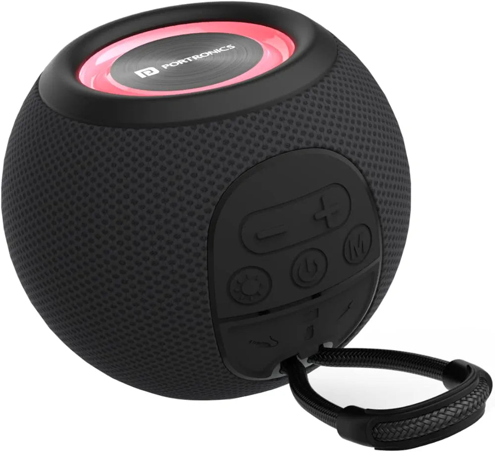 Portronics Resound 5W Bluetooth 5.3 Wireless Speaker with FM Radio, TWS Function, Multicolor LED Lights, 6-8 Hrs Playtime