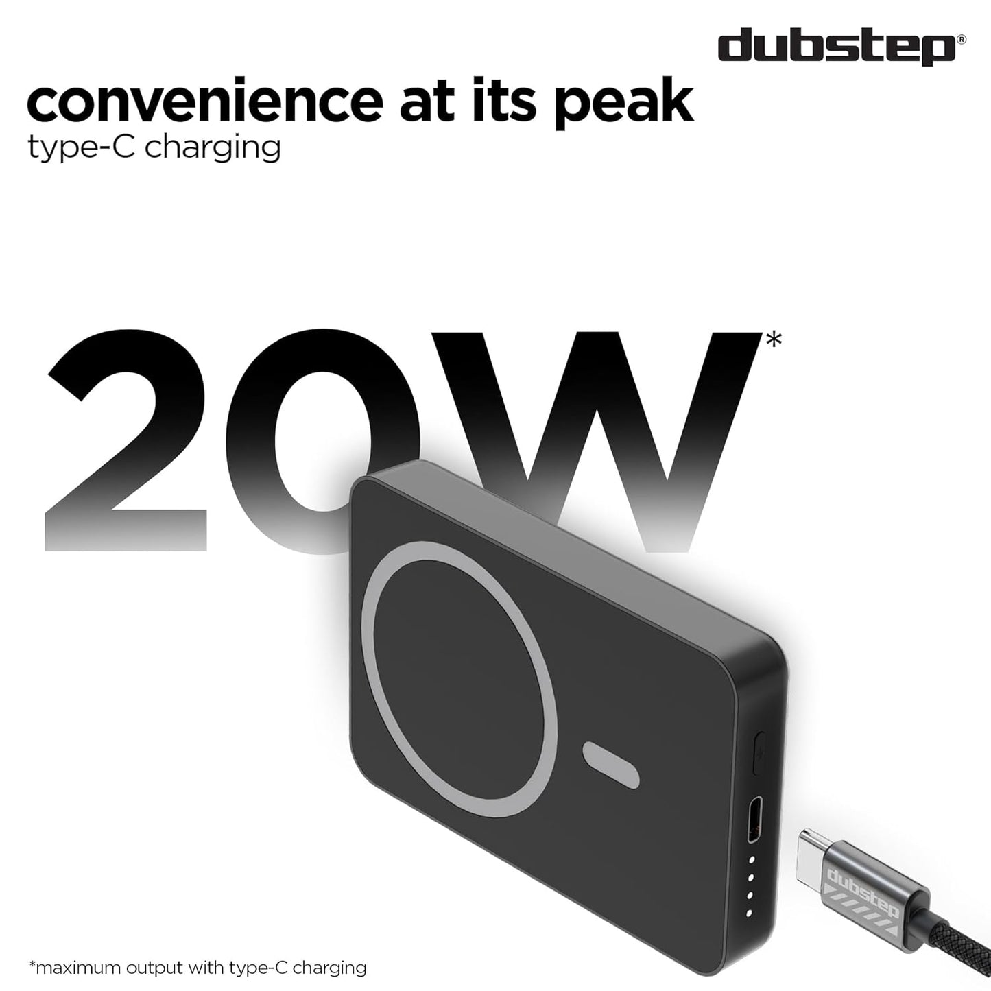 Dubstep Powerblitz X1 10,000 mAh 20W 12W Fast Charging Wired & Wireless