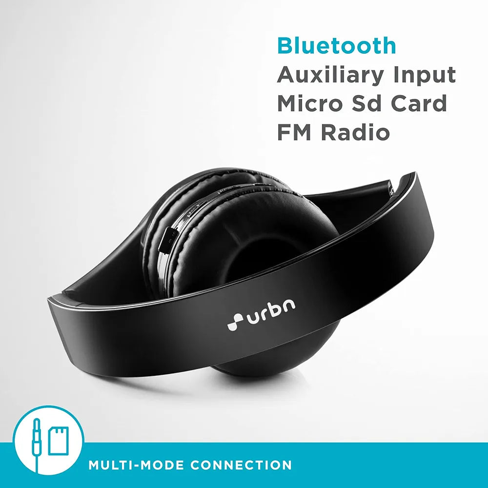 URBN Thump 300 Wireless Bluetooth On Ear Headphone with in-Built Mic, Upto 16 Hours Playback, HD Sound, Deep Bass, FM Radio, Intergrated Controls 