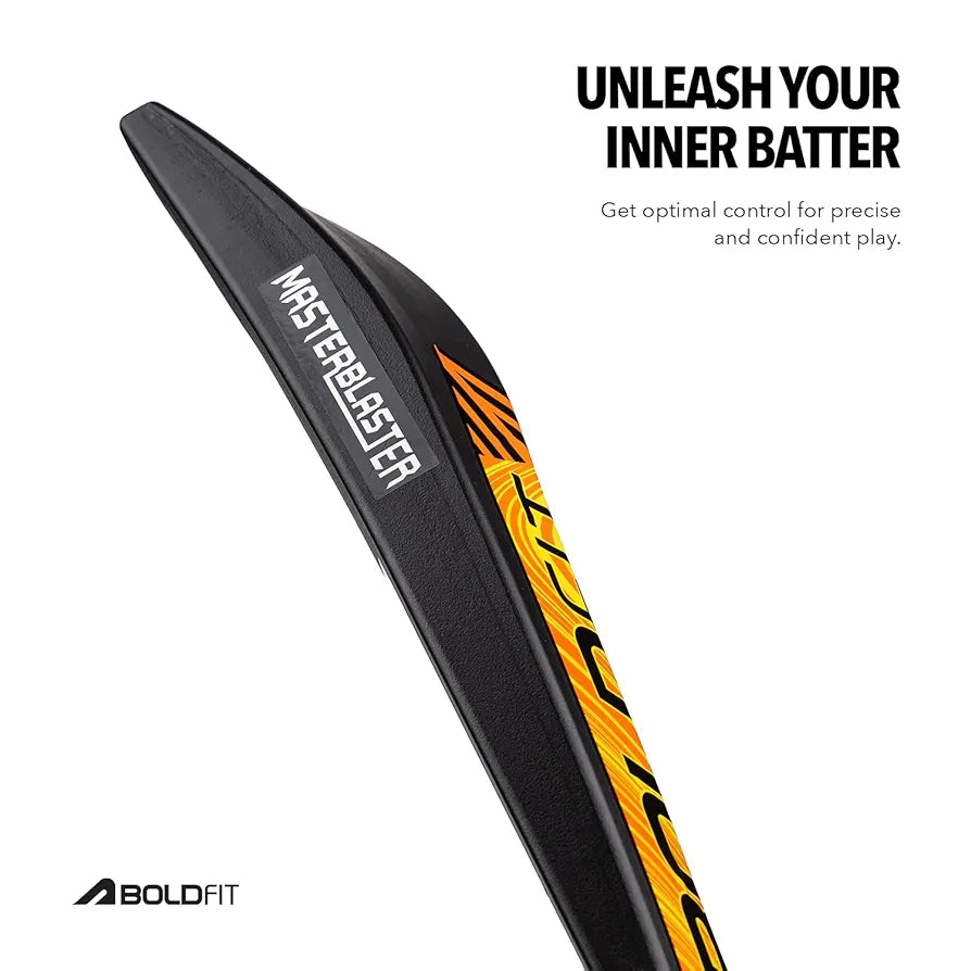 Boldfit Turf Bat Cricket for Adults Plastic Tennis Bat for Mens Heavy Plastic Bats with Grip for Gully, Tournament Match Standard Full Size Tennis Ball - Black