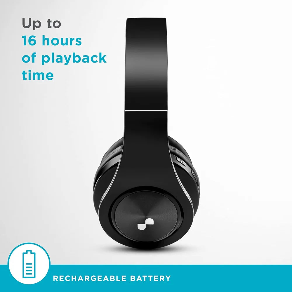URBN Thump 300 Wireless Bluetooth On Ear Headphone with in-Built Mic, Upto 16 Hours Playback, HD Sound, Deep Bass, FM Radio, Intergrated Controls 