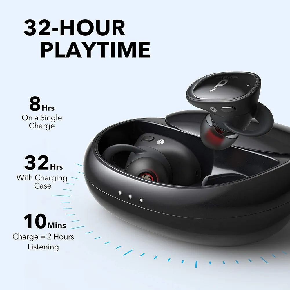 Anker Soundcore Liberty 2 Wireless Earbuds, Diamond-Coated Drivers, 32H Playtime, Hear ID Personalized Sound, Bluetooth 5.0, 4 Mics with Uplink Noise Cancellation Headphones