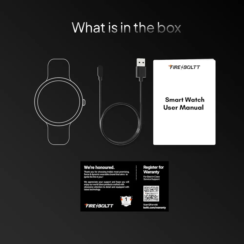 Fire-Boltt Royale Luxury Stainless Steel Smart Watch 1.43” AMOLED Display, Always On Display, 750 NITS Peak Brightness 466 * 466 px Resolution. Bluetooth Calling, IP67, 75Hz Refresh Rate 