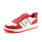 Men Reggie Red Retro Court Sneakers