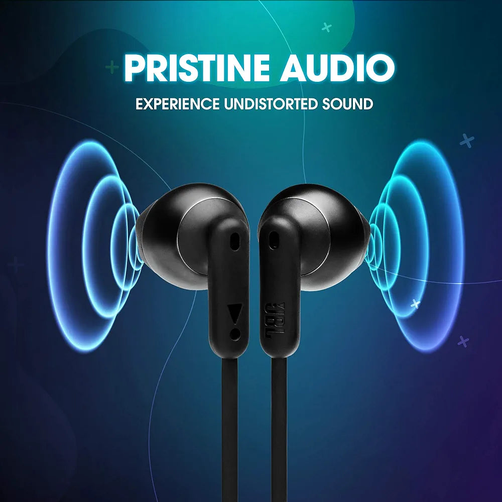 JBL Tune 215BT, 16 Hrs Playtime with Quick Charge, in Ear Bluetooth Wireless Earphones with Mic, 12.5mm Premium Earbuds with Pure Bass, BT 5.0, Dual Pairing, Type C & Voice Assistant Support 