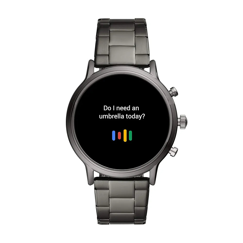 Fossil Gen 5 Carlyle Stainless Steel Touchscreen Men's Smartwatch with Speaker, Heart Rate, GPS and Smartphone Notifications - FTW4024