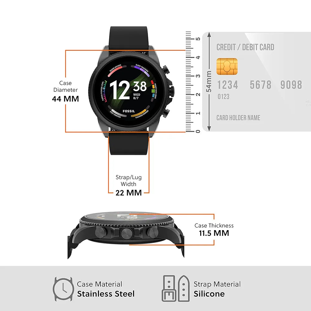 Fossil Gen 6 Digital Black Dial Men's Watch-FTW4061