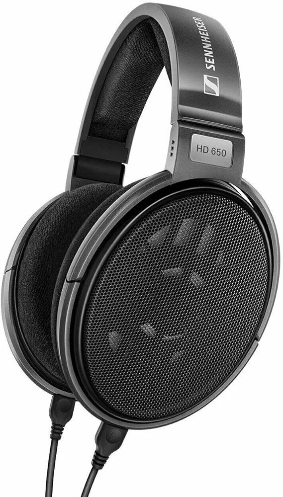 Sennheiser HD 650 Open‑Back Hi-Res Audiophile Headphones, Reference Grade Sound, Airy Design, Plush Ear Pads, Rich Bass, Detachable Cables, Lighweight, Comfort-Fit for Gaming, 2Y Warranty, Black