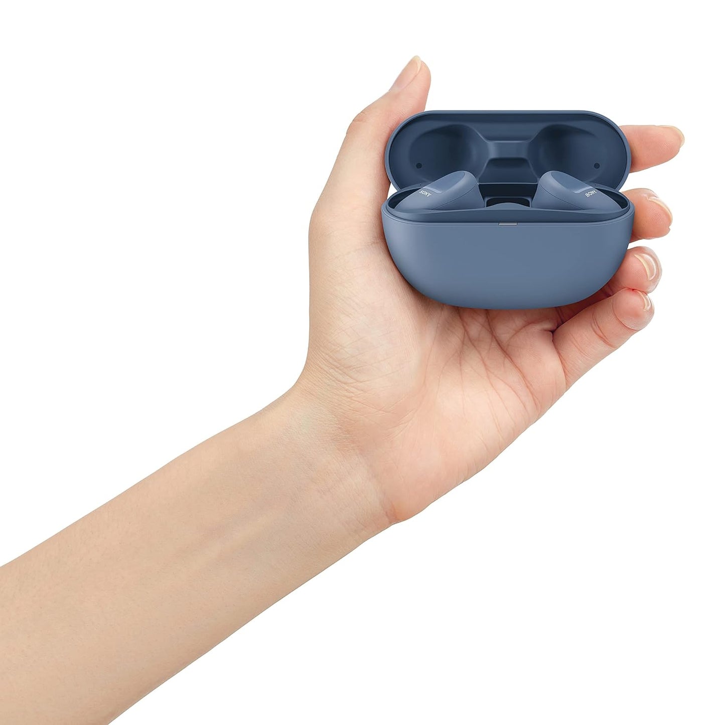 SONY WF-SP800N With 26 Hours Battery Life Active noise cancellation enabled Bluetooth Headset (Blue, True Wireless)