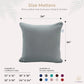 MY ARMOR Microfibre Cushion for Sofa | Soft & Fluffy Square Sofa Cushions | Decorative Sofa Pillows for Bed, Chair, Car & Living Room | Velvet Cover | Grey | Pack of 1 | 24 x 24 Inch