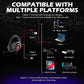 EKSA E900Pro Gaming Wired Over Ear Headphones with Virtual 7.1 Surround Sound, Noise Cancelling with Mic & Led, Compatible with PC, PS4, PS5, Xbox One