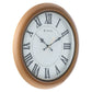 Titan Contemporary Brown Analog Wall Clock with Silent Sweep Technology - 42 Cm X 42 Cm ,Plastic