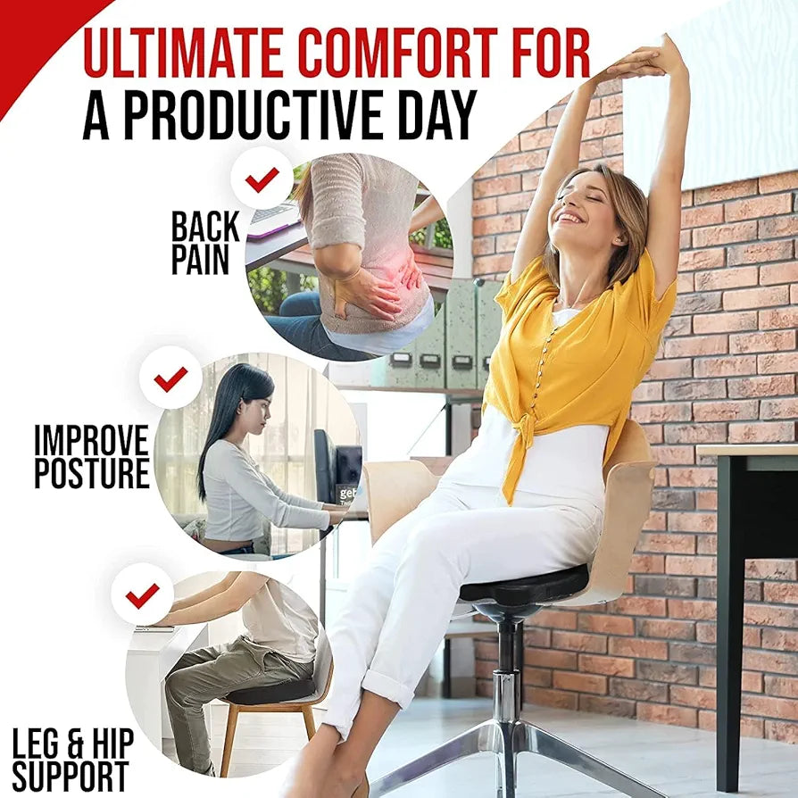 Backfit ® ™ Backrest Lumbar Support Full Size for Back Pain Chair and Car Sofa Chair Back Support 