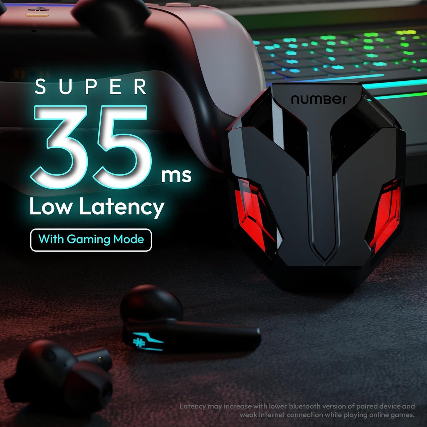 Number Super Buds Pro GT99 Truly Wireless in Ear Earbuds with 50 Hours Playtime