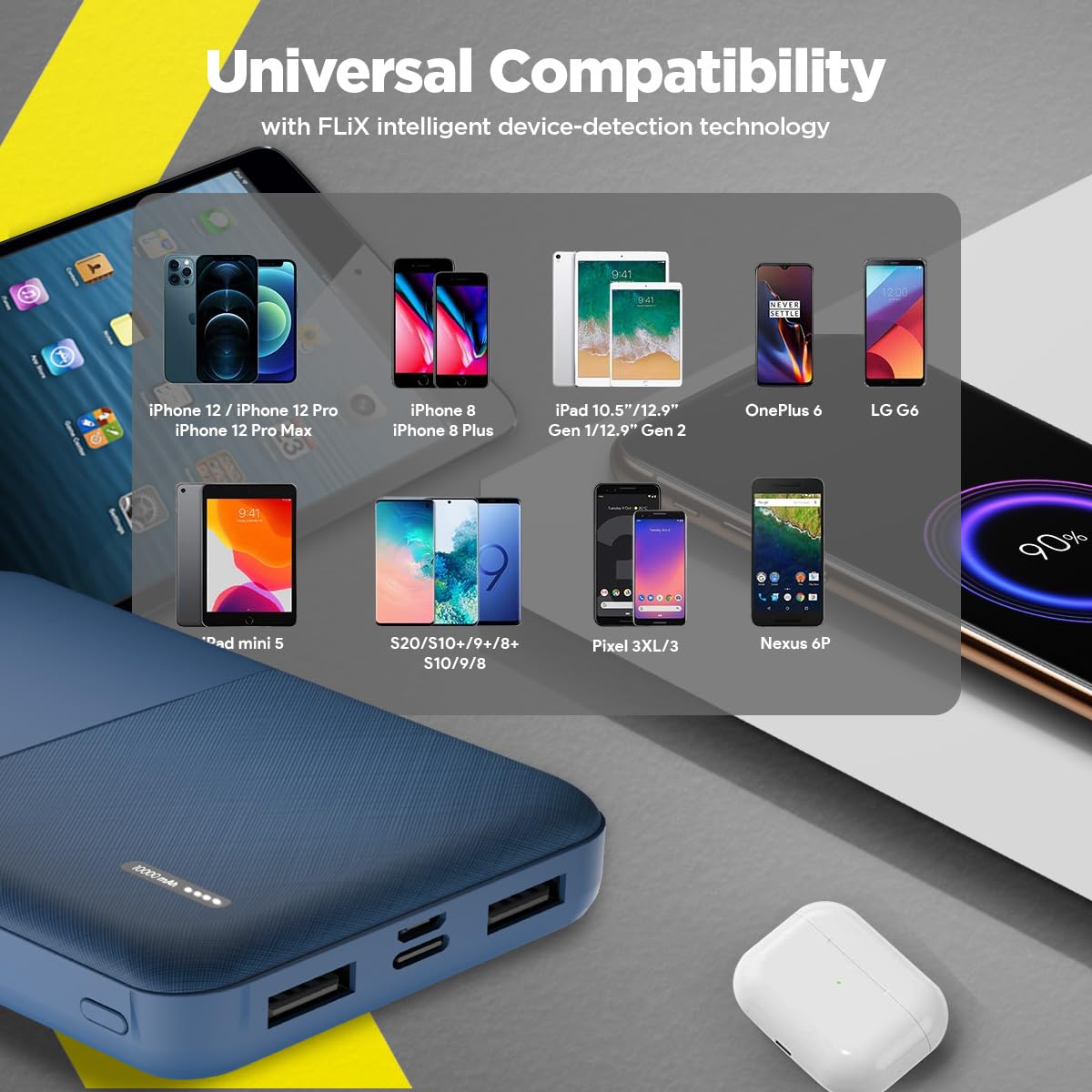 FLiX New Launch PowerXtreme 10,000mAh 12W Slim Power Bank