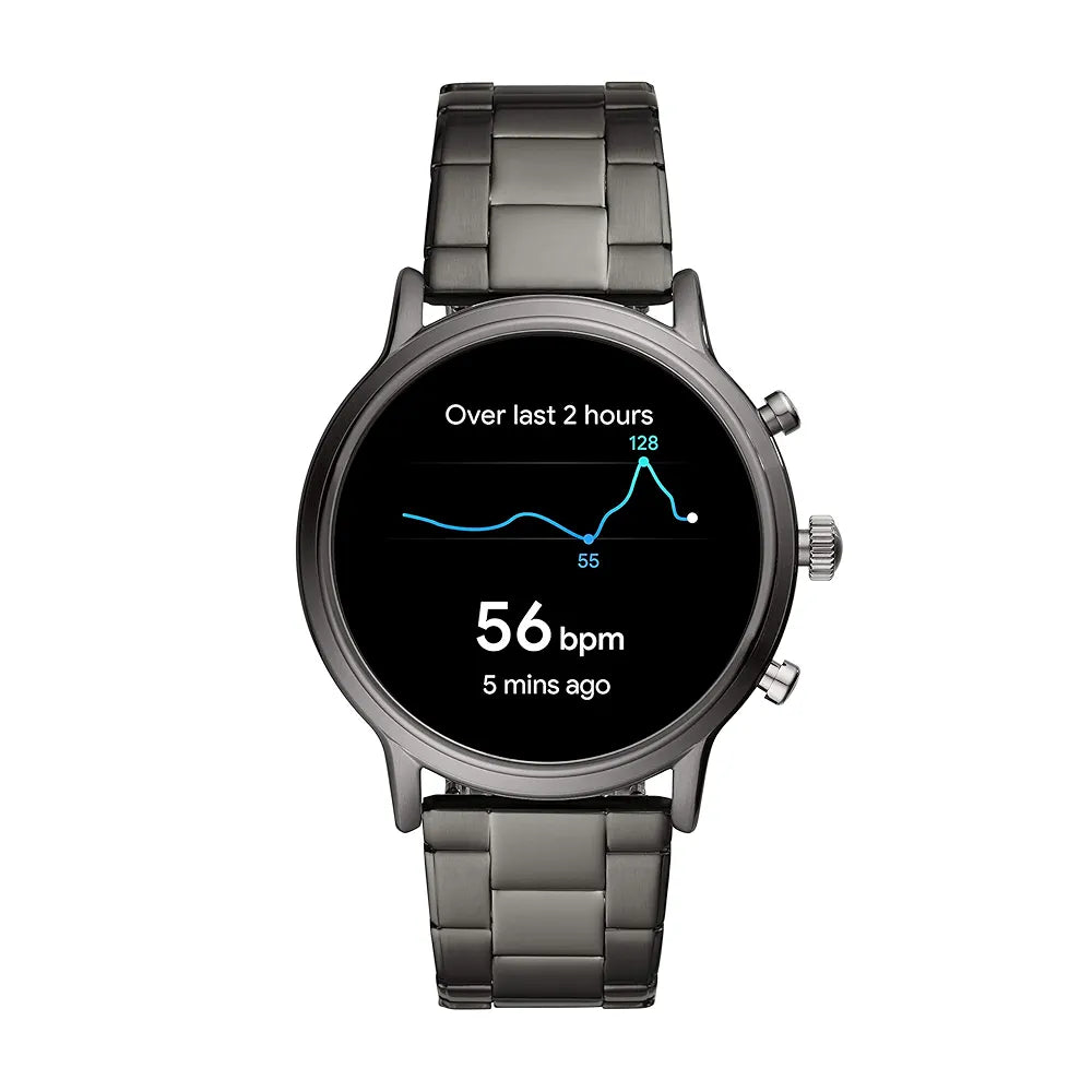 Fossil Gen 5 Carlyle Stainless Steel Touchscreen Men's Smartwatch with Speaker, Heart Rate, GPS and Smartphone Notifications - FTW4024