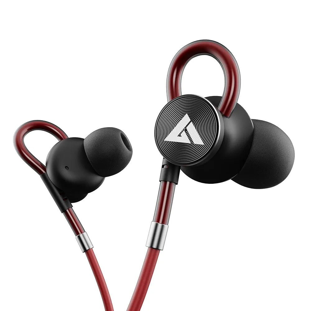 Boult Audio Bassbuds Loop Wired in Ear Earphones with Mic with 12Mm Powerful Driver for Extra Bass with Customizable Ear Loop 