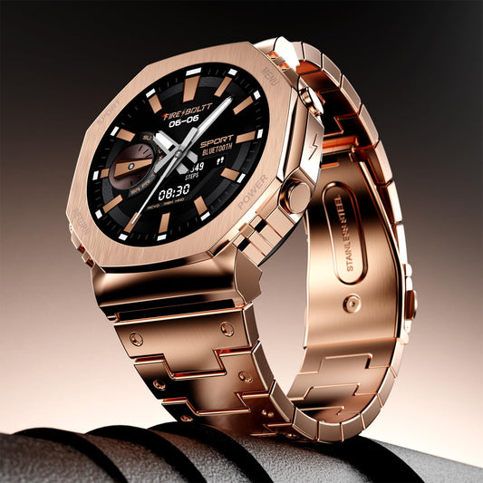 Fire Boltt Obsidian 33.5mm AMOLED Display, Stainless Steel Design