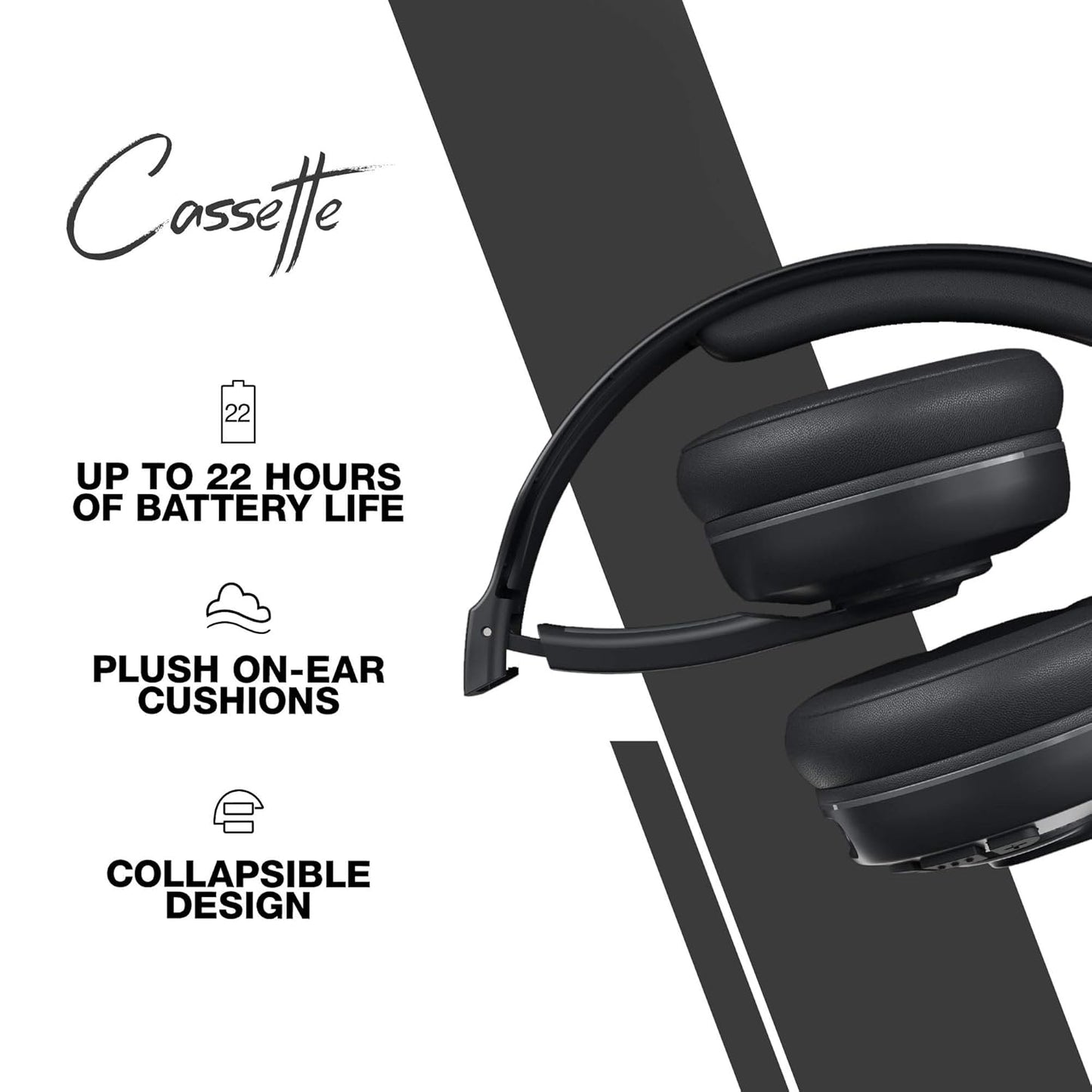 Skullcandy Cassette 40mm drivers Wireless on ear headphones