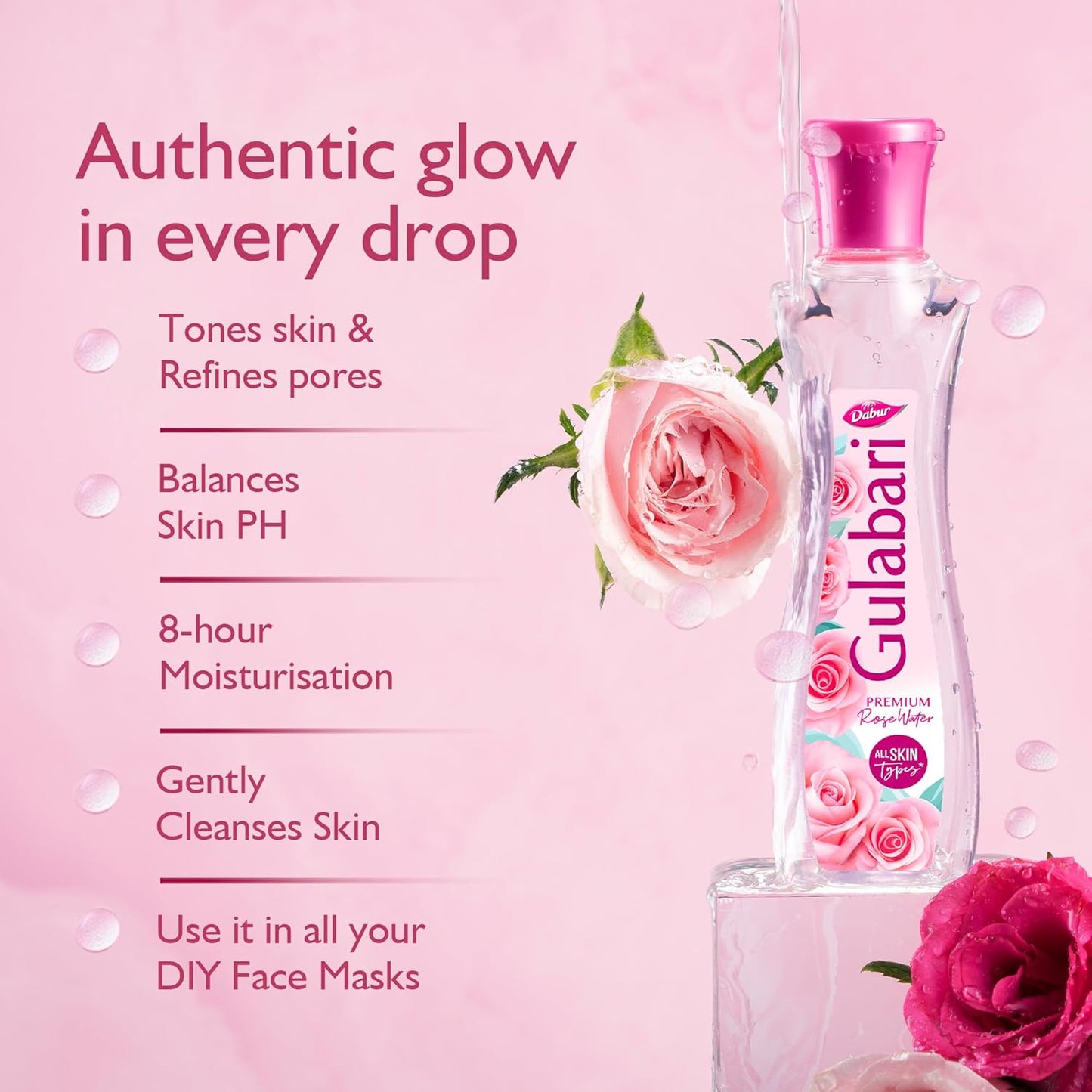 Dabur Gulabari Premium Rose Water/Face Toner - 400ml