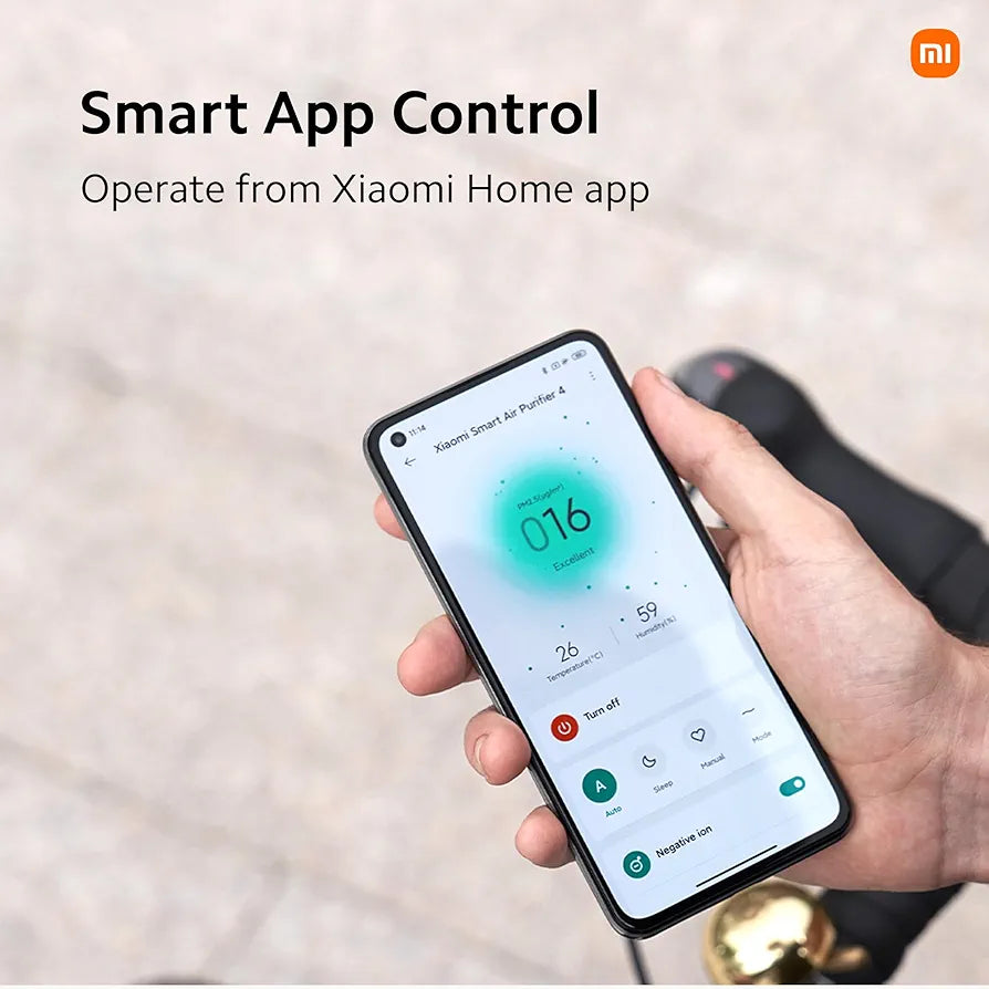 Xiaomi Smart Air Purifier 4, Best Purified Air Delivery Rate 387 m3/hr, True HEPA, traps 99.99% Virus, High coverage: 516 Sq Ft, Fast Purification in 7 Mins, RoHS & Allergy Care Certified, Alexa&GA